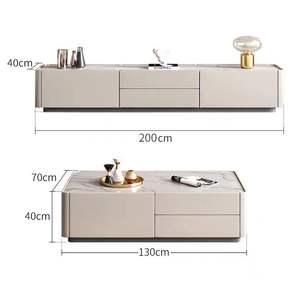 <span class=keywords><strong>Meuble</strong></span> <span class=keywords><strong>TV</strong></span> de luxe moderne avec support pour table à thé plateau en ardoise blanche <span class=keywords><strong>meuble</strong></span> <span class=keywords><strong>TV</strong></span> de salon en bois - Product Image 6