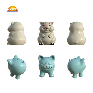 Alcancía de <span class=keywords><strong>gatito</strong></span> de cerámica bonita personalizada al por mayor nueva caja de dinero de decoración del hogar Popular para niños Almacenamiento de billetes de monedas de dibujos animados - Product Image 2