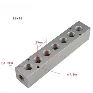35x35mm 3/8 "BSP Feminino 2 3 4 5 6 7 8 9 10 12 Maneiras Distribuidor Manifold Splitter Bloco Pneumático Air Fitting - Product Image 3