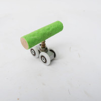 Perchoir à roulettes en bois naturel écologique pour perroquet, jouet interactif d'entraînement et d'exercice pour calopsite, perruche, conure