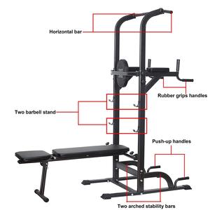 Équipement <span class=keywords><strong>de</strong></span> gymnastique en gros d'usine Dip Station Dip bar barres parallèles Power Tower avec <span class=keywords><strong>banc</strong></span> <span class=keywords><strong>de</strong></span> musculation - Product Image 3