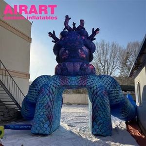 Fortable الصيف الدعائم حزب نفخ نفق أزرق ، نفخ الأزرق نفق الغابات الديكور المرحلة - Product Image 6