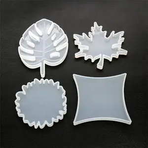 Y026 DIY枫叶菱形硅胶杯垫模具树脂工艺用硅胶酒杯垫模具