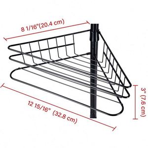 Modern Telescopic Rod Fixed Corner Bathroom Shower Caddies Bath Multi-layer <b>Shelf</b> Storage Combo Organizer <b>Basket</b> for Living Room - Product Image 4