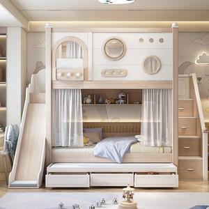 Jsfactory Goedkope Luxe Groothandel Hot Verkoop Moderne Slaapkamer Meubels <span class=keywords><strong>Twin</strong></span> Loft <span class=keywords><strong>Bed</strong></span> Kinderen Stapelbed Stapelbed Met Glijbaan Voor Kind - Product Image 4