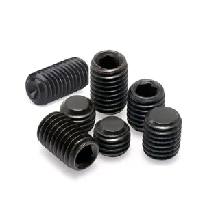 Black Oxide DIN913 Grade 12.9 Flat Cup End Hexagon Socket Grub Screw For Door Handle