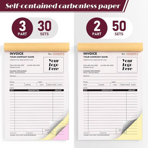 Carnets <span class=keywords><strong>de</strong></span> reçus autocopiants personnalisés en gros, carnets <span class=keywords><strong>de</strong></span> factures duplicata numérotés pour les ventes en magasin et les petites entreprises - Product Image 5