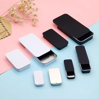 Boîte personnalisée en fer blanc laqué, rectangulaire, avec impression sérigraphiée, pour thé, aliments, bonbons, avec tiroir coulissant