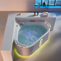 Icegalax Baignoire à massage d'intérieur Baignoire jacuzzi d'intérieur pas cher Hydro Spa Baignoire jacuzzi autoportante
