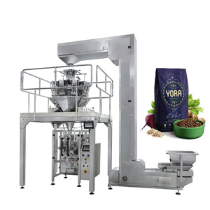 High quality automatic coffee beans quad seal bag vertical packing machine for coffee beans chocolate beans packaging machine