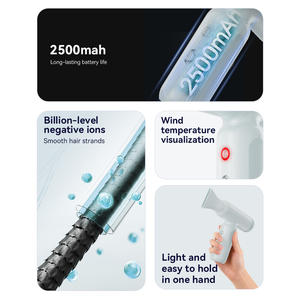 Pengering rambut elektrik, pengering rambut elektrik MINI Premium 110000rpm Motor tanpa sikat Salon profesional ionik negatif bepergian portabel 3 kecepatan - Product Image 4