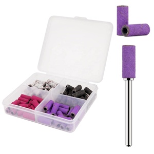 Brocas para Uñas 80 # 120 # 180 # 240 #   Bandas de Lijado Pequeñas para Taladro de Uñas, 4 Colores, Limas Eléctricas para Uñas con Mandril de 3/32 Pulgadas - Product Image 1