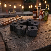 Briquettes de charbon de bois noir premium en cubes, en bambou pur, pour chicha, allumage instantané, vente en gros usine