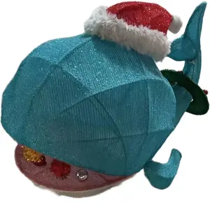 Sky Blue Iron Fabric Dolphin Outdoor Christmas Lights Decoration For The Holiday Season