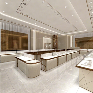 Meubles de présentation de bijoux de luxe sur mesure de haute qualité, design de magasin, service ODM OEM, vitrine en promotion, décoration intérieure de boutique - Product Image 1