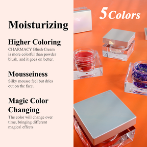 Crème de maquillage pour le visage personnalisée paillettes éclaircissant pour les lèvres changement de <span class=keywords><strong>couleur</strong></span> des joues rouge <span class=keywords><strong>pêche</strong></span> crème de blush pour les femmes - Product Image 2