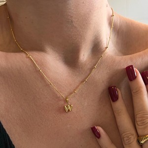 2024 Đồ Trang Sức Không Thấm Nước Tùy Chỉnh DIY Mạ Vàng Thép Không Gỉ Bảng Chữ Cái Bong Bóng Ban Đầu Thư Vòng Cổ Cho Phụ Nữ - Product Image 6