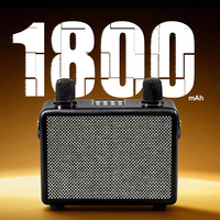 Altavoz Karaoke Bluetooth Portátil Retro de Madera con Dos Micrófonos Inalámbricos y Audio Nítido para Fiestas Familiares y Campamentos
