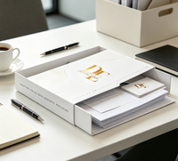 Carpeta de Presentación Personalizada a Todo Color, Formato A4, de Cartón, con 2 Bolsillos, Logotipo en Relieve con Lámina Dorada, para Documentos y Archivos Empresariales