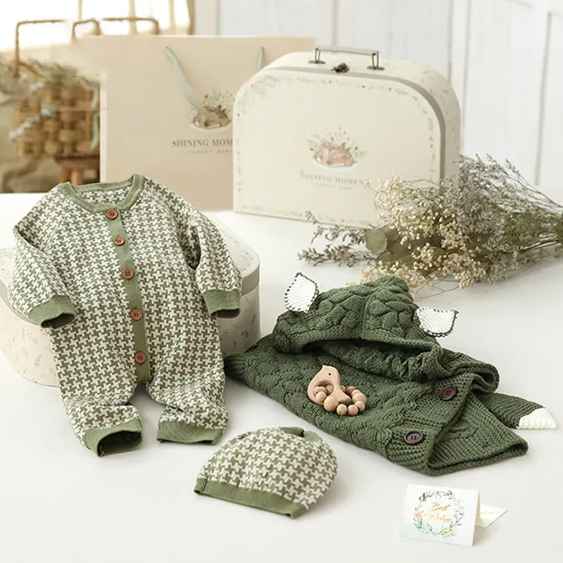 Baby Boy Formal Clothing Newborn Gift Box Set Birthday Romper Outfit Suit Cotton Kid Clothes Wholesale Baby Boy Clothes