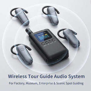 ระบบนำทางด้วยเสียงไร้สาย 2.4GHz ป้องกันการรบกวน ระยะ 150 ม. แบตเตอรี่ใช้งานได้ 20 ชั่วโมง พร้อม 999 ช่องสัญญาณสำหรับการแปลพร้อมกัน - Product Image 2