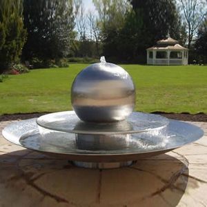 <span class=keywords><strong>Fontaine</strong></span> à eau en acier inoxydable avec éclairage <span class=keywords><strong>solaire</strong></span>, étanche, style Art déco, taille personnalisable, <span class=keywords><strong>boule</strong></span> de <span class=keywords><strong>fontaine</strong></span>, logo décoratif - Product Image 1