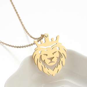 New Fashion Crown <strong>Lion</strong> <strong>Pendant</strong> Women's Necklace Personalized Simple Fashion Jewelry Accessories - Product Image 1