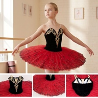 T0984 Costume de scène professionnel pour filles, tutu de ballet Don Quichotte, strass, tulle rigide, tenue de danse classique