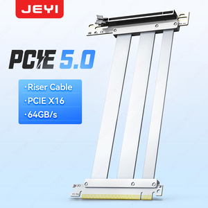 White PCIe 5.0 X16 Riser <b>Cable</b> 90. Angle Extension <b>for</b> RTX 4090/5090 7900 XTX WRX80/TRX40 Bulk Orders Used White - Product Image 4