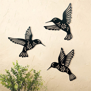 Nuovo colibrì scavato in metallo artigianato creativo per la casa decorazione <span class=keywords><strong>a</strong></span> forma di colibrì scolpita decorazione da parete in ferro - Product Image 1