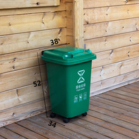 Poubelle sur pied en plastique, bac à déchets de grande taille, 30 litres, pour intérieur et extérieur, seau de rangement noir, poubelle