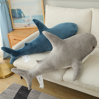 Jouets en peluche requin personnalisés de plusieurs tailles, animaux en peluche, poupée requin mignonne, décoration de chambre, oreiller requin pour dormir
