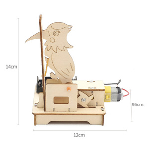 Rompecabezas <span class=keywords><strong>de</strong></span> <span class=keywords><strong>Madera</strong></span> Eléctrico DIY Woodpecker para Adultos, Kit <span class=keywords><strong>de</strong></span> Modelo Mecánico Cinético STEM - Product Image 1
