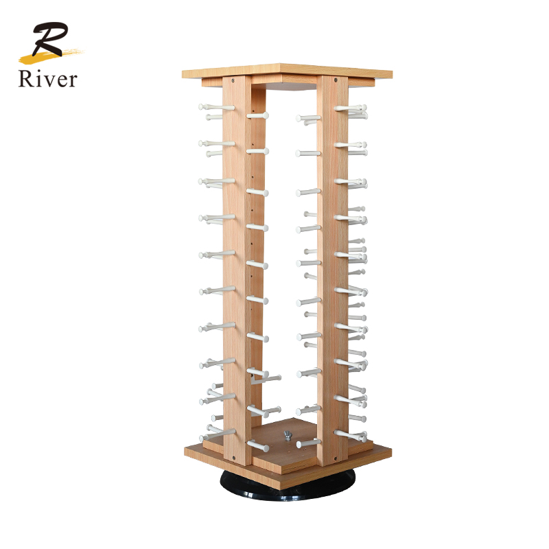 Новая настольная деревянная стойка для очков поворотный держатель для солнцезащитных очков квадратная и фиксирующая напольная стойка для очков