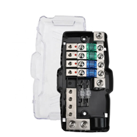 Bloc de fusibles MIDI Mini ANL robuste à 4 voies avec indicateurs LED, double barre omnibus, 12V 24V 48V pour VR, marine, automobile