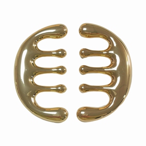Outil de massage Gua Sha pour points d'acupression, appareil de grattage, peigne de massage du cuir chevelu en laiton - Product Image 1