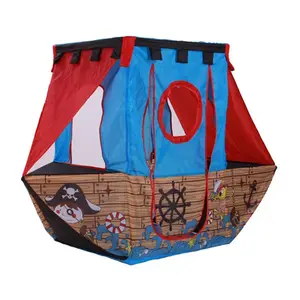 Kids Indoor Speelhuisje Piratenschip Tent voor Kinderen met Oceaan Ballen Opvouwbare Speelgoed Huis Outdoor voor Jongens & Meisjes Gift