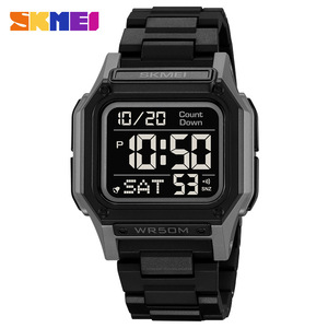 Skmei Digital Watch Men 50M Waterproof TPU Strap Sports Electronic Watch With Countdown Timer And Alarm Function - Product Image 1