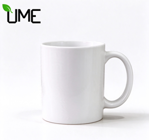 Taza de Café de Porcelana con Impresión de Logotipo Personalizado en Serigrafía, Cuerpo Blanco con Asa de Color, Taza de Cerámica Resistente Personalizada para Empresas - Product Image 1