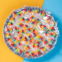 Sucettes tendance en forme de moulin à vent de dessin animé, bonbons durs fruités, sac de 500g pour les récompenses de la Journée des Enfants