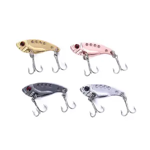 Isca de pesca com lâmina de metal, isca tipo vibração dura de 3.5cm-3.2g