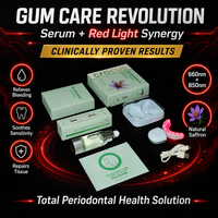 Perangkat Terapi Cahaya Merah OEM 660nm 850nm untuk Perawatan Gusi, Perangkat LED Ganda untuk Mengatasi Peradangan dan Pendarahan Gusi dengan Gel Saffron