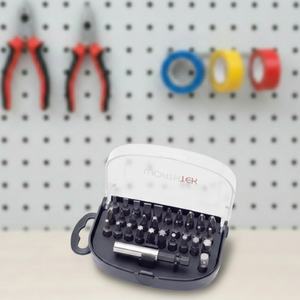 Stainless steel (32 pcs) multi-bit <b>screwdriver</b> <b>set</b> quick-change - packed in plastic case - Product Image 1