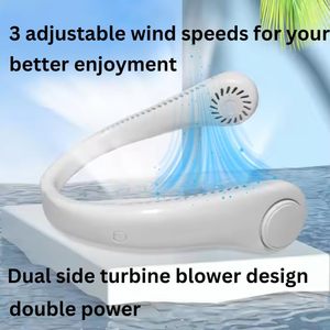 Wholesale Outdoor <b>Portable</b> <b>Fan</b> USB Rechargeable Bladeless Mini Hanging Neck Adjustable Cooling Desk Handheld - Product Image 3