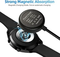 Kabel Pengisi Daya Nirkabel Magnetik untuk Samsung Galaxy Watch 8 / 7 / 6 / 5 Pro / 5 / 4 / 3 / Active 2, Stasiun Pengisian Cepat