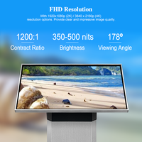 Pantalla Publicitaria Xvideo de 65 Pulgadas con Android, Kiosco con Pantalla Táctil IR, Disponible en TFT-LCD, LED Chino de 65 Pulgadas, Retroiluminación de 43-65 Pulgadas, 5ms