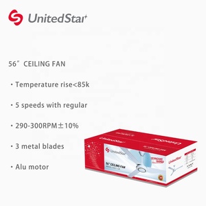 Unitedstar kho 56 inch lớn 3 lưỡi kim loại đồng động cơ trần nhà hiện đại lớn quạt trần điện công nghiệp - Product Image 2