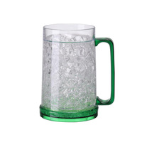 Zogifts Gel à Double paroi congélateur givré tasses à bière glacée tasses de refroidissement en plastique grande capacité réutilisable portable écologique