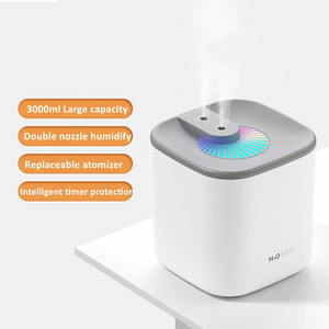 Humidificador de pulverización doble de gran capacidad de 3L con función de luz nocturna, Humidificador difusor de aire de sincronización automática para el hogar DQ118 - Product Image 2