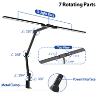 Lampe de bureau à intensité variable automatique, lampe de bureau LED, lampe de table, lampe de bureau pour gamer, pour la maison et le bureau